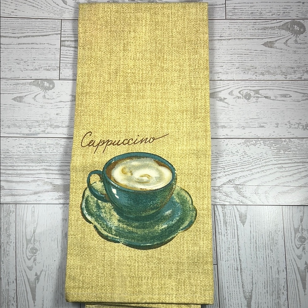 Three Kitchen Towel Set - Leaves, Sunflowers, and Cappuccino - Picture 4 of 4